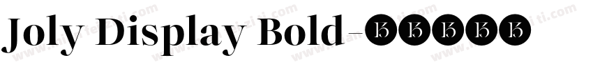 Joly Display Bold字体转换